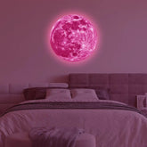 Hot Sale 3D Luminous Moon Wall Sticker Glow in the Dark Fluorescent Sticker PVC Home Kids Room Decals Wall Decor Wallpaper