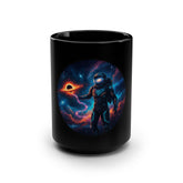 Galaxy Black Ceramic Coffee Mug Design-(15oz)
