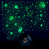 849Pcs Glow in the Dark Stars Wall Stickers Glowing Stars for Ceiling Luminous Planet Spaceship Wall Decals DIY Kids Room Decor