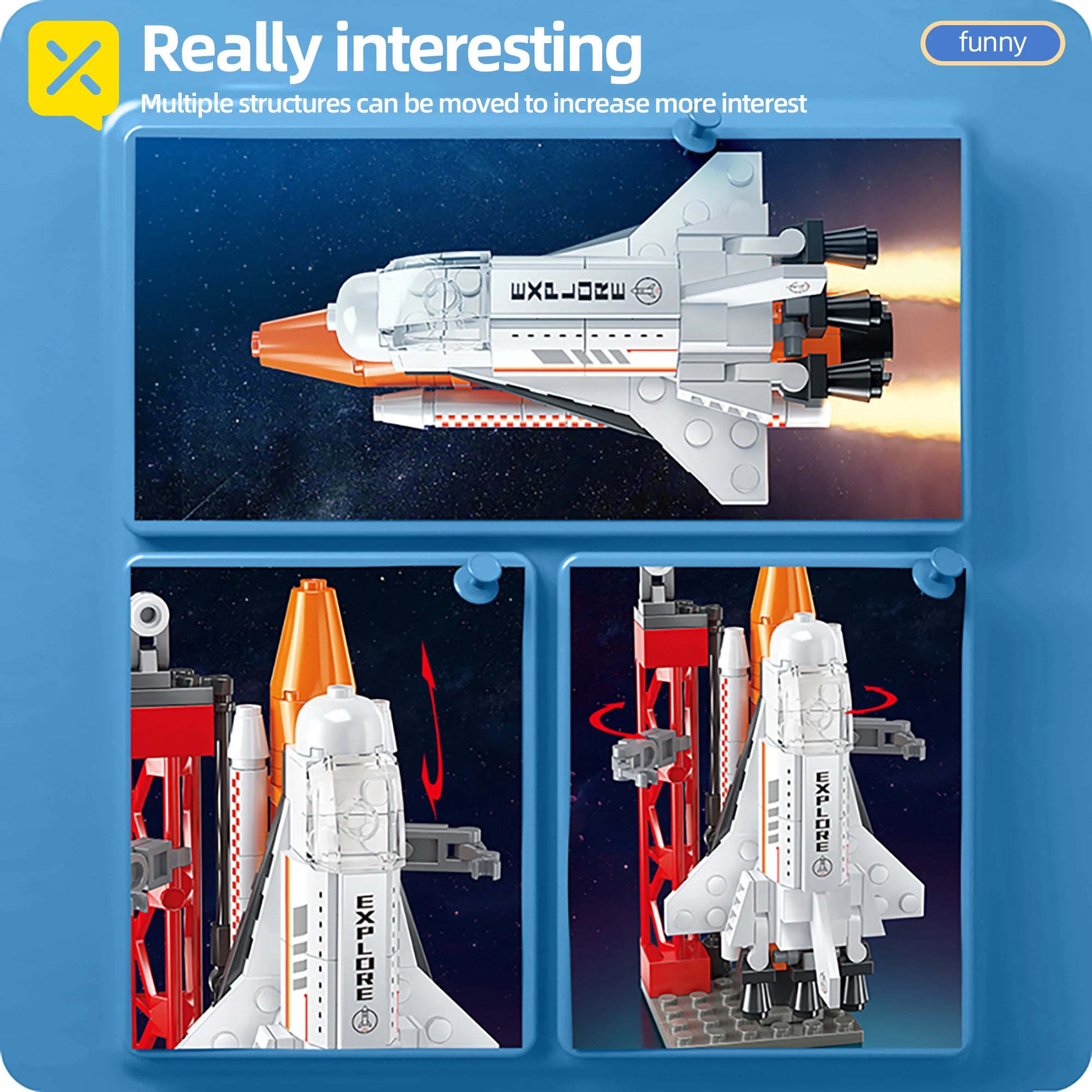 133PCS Aerospace Space Rocket Launch Center Base Puzzle Model Mini Building Blocks Assemble Bricks Children Christmas Toys