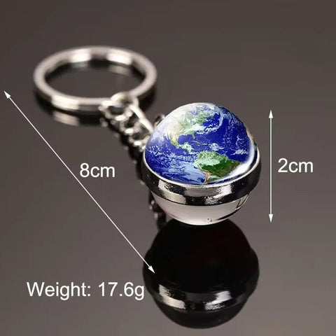 Planets Solar System Glow In The Dark Double-Sided Key Chain 
