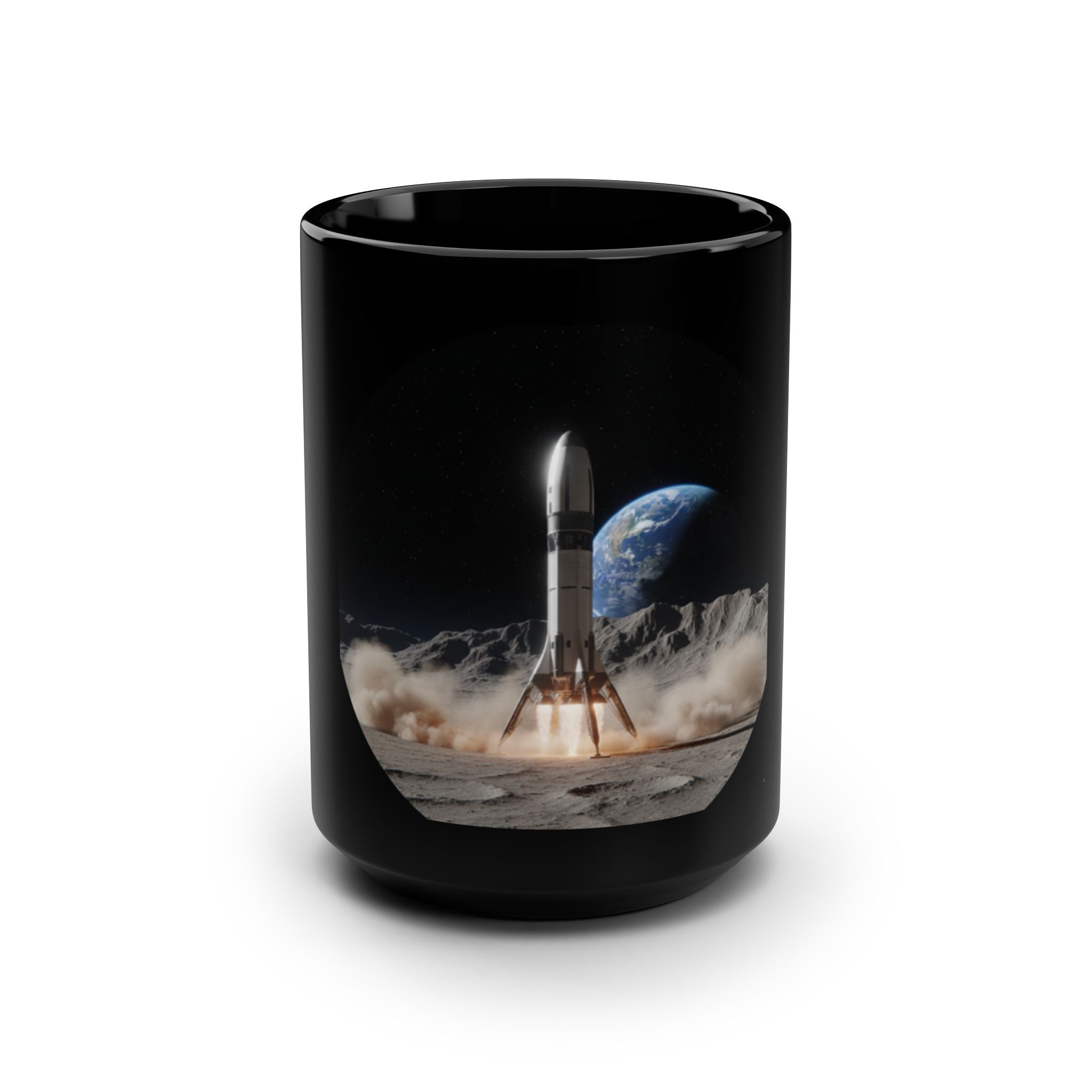 Galaxy Black Ceramic Coffee Mug Design-(15oz)