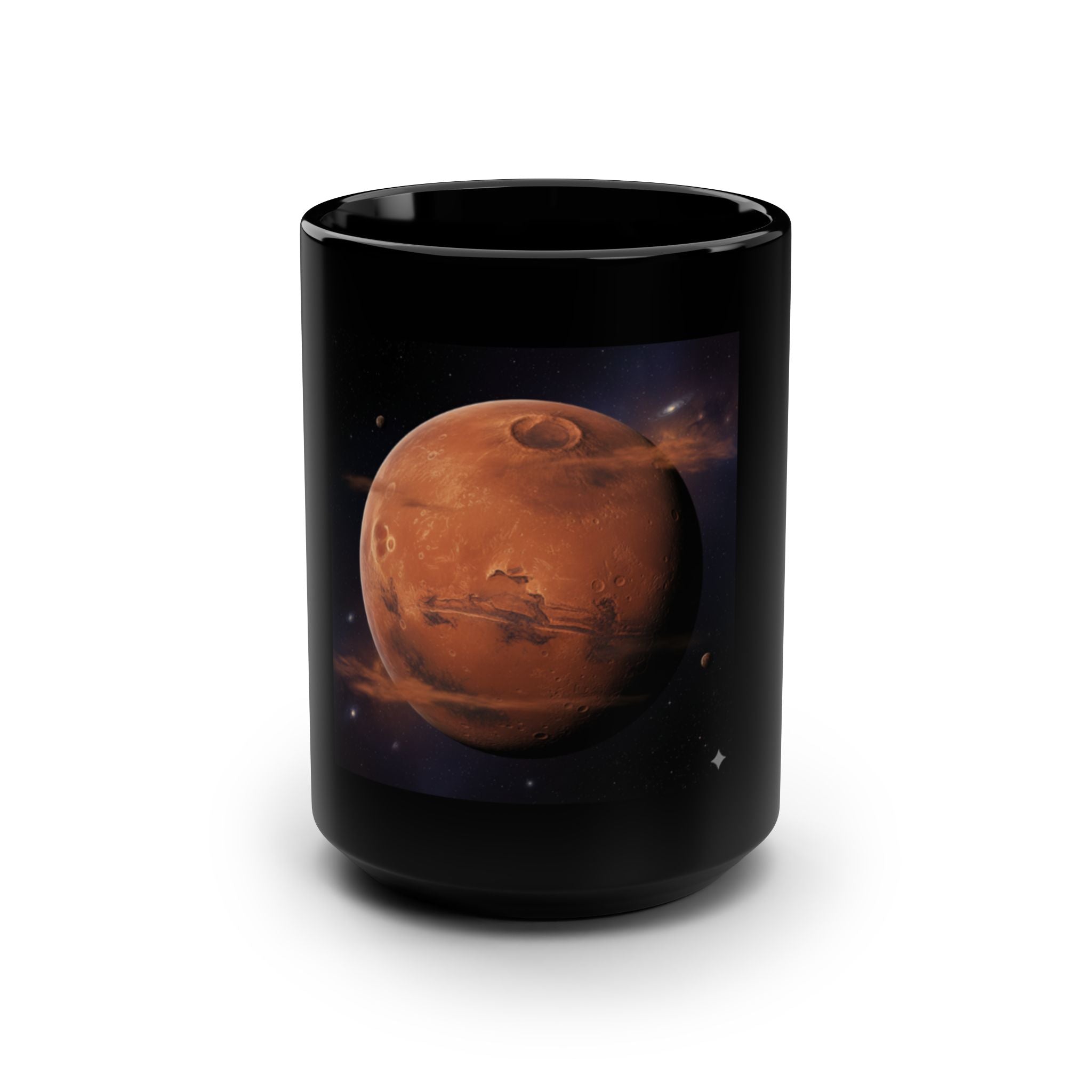 Galaxy Black Ceramic Coffee Mug Design-(15oz)