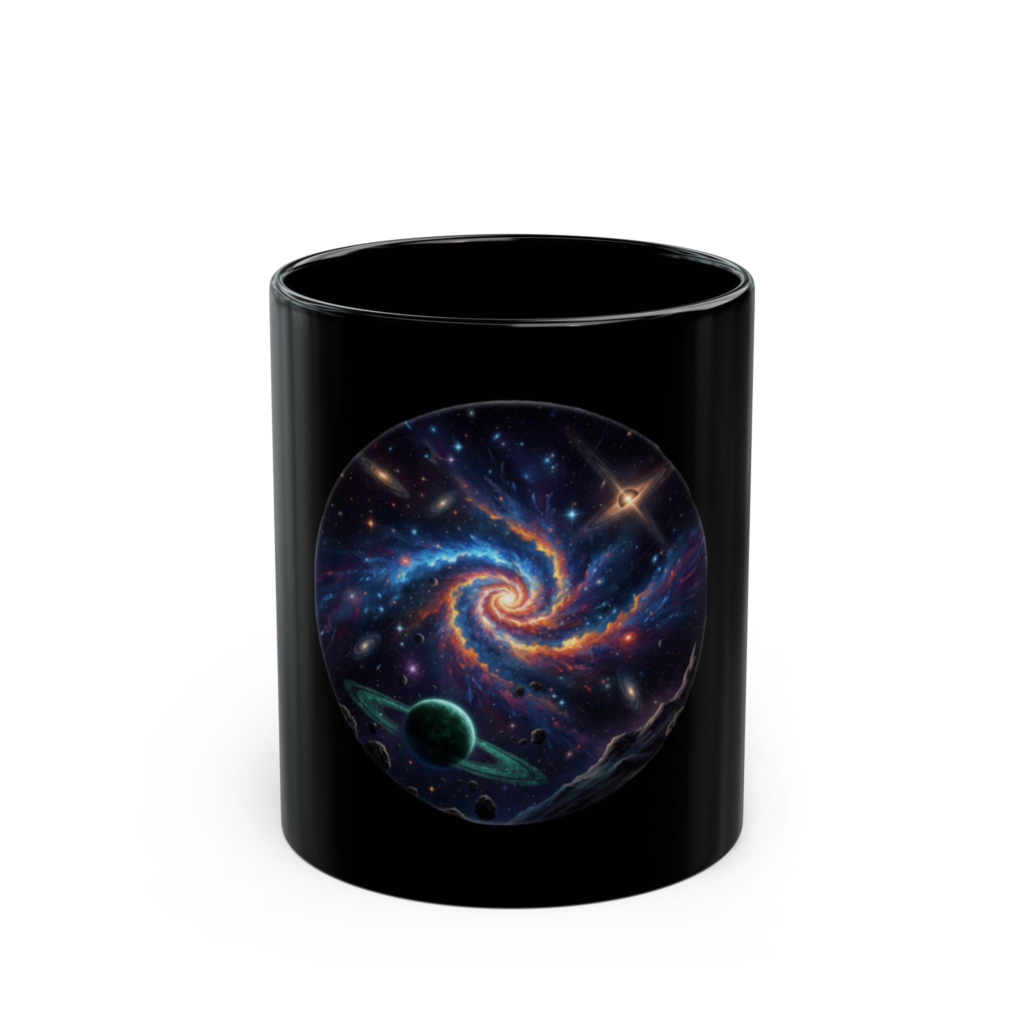 Galaxy Black Ceramic Coffee Mug Design (11oz, 15oz)