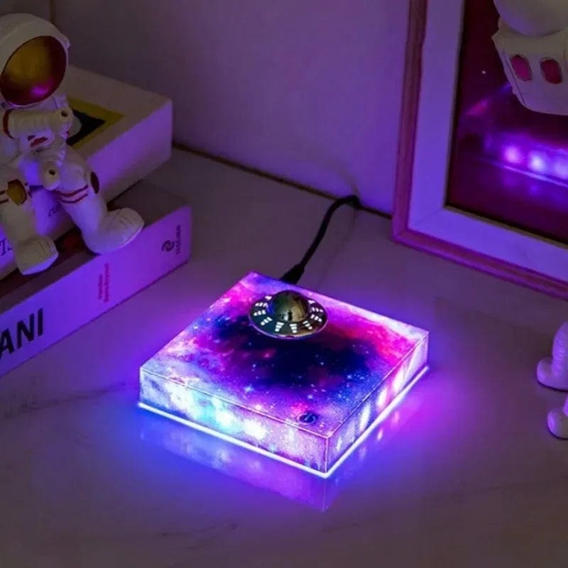 Creative Maglev Ornament UFO Starry Sky Light Universal Rotation Colorful Lighting Office Home Desktop Decoration Gift