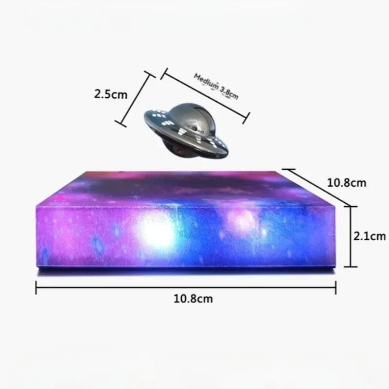 Creative Maglev Ornament UFO Starry Sky Light Universal Rotation Colorful Lighting Office Home Desktop Decoration Gift