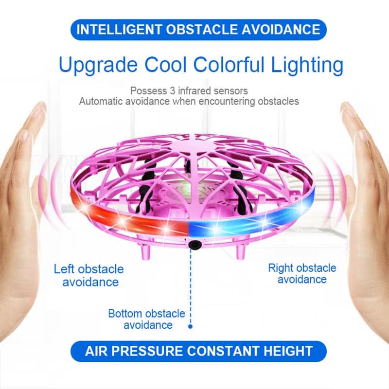 Colorful Anti-Collision Flying Helicopter Magic Hand UFO Ball Aircraft Sensing Mini Induction Drone Kids Electric Toy Gift
