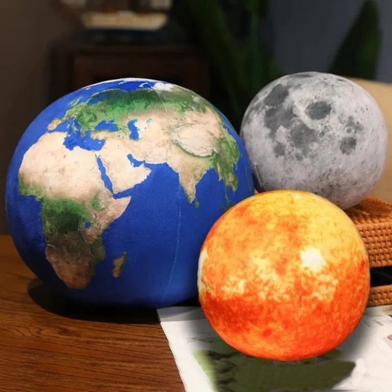 Lifelike Solar System Planet Earth Sun Mars Plush Toy Stuffed Mercury Jupiter Saturn Uranus Neptune round Ball Throw Pillow