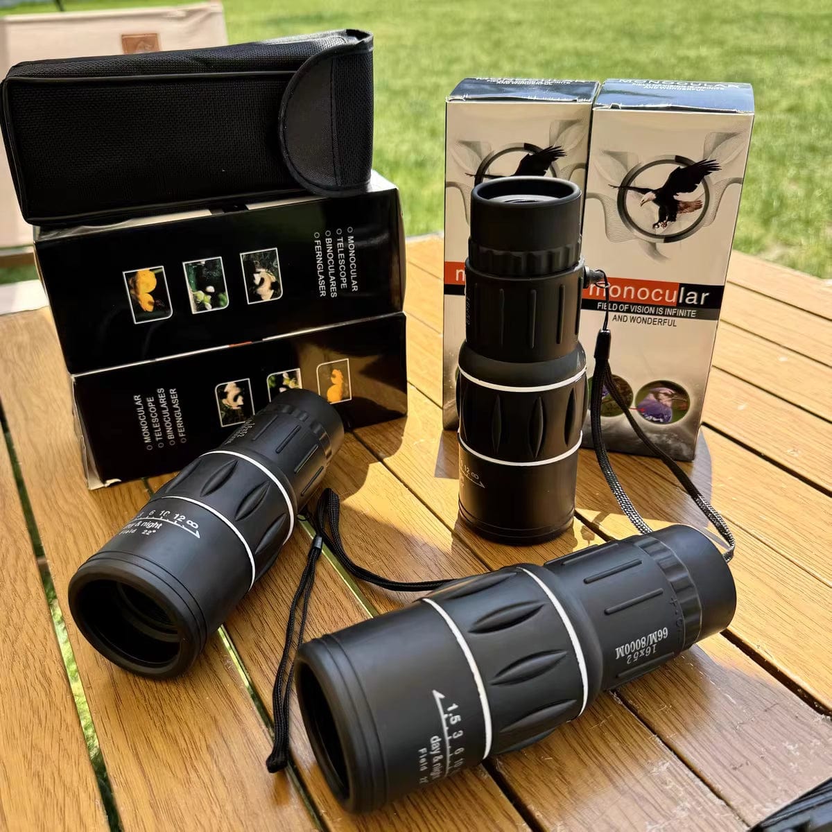 16X52 Monocular Telescope,Portable Long Range HD Powerful Monocular 망원경 for Birdwatching Hiking Concert Photography Монокуляр