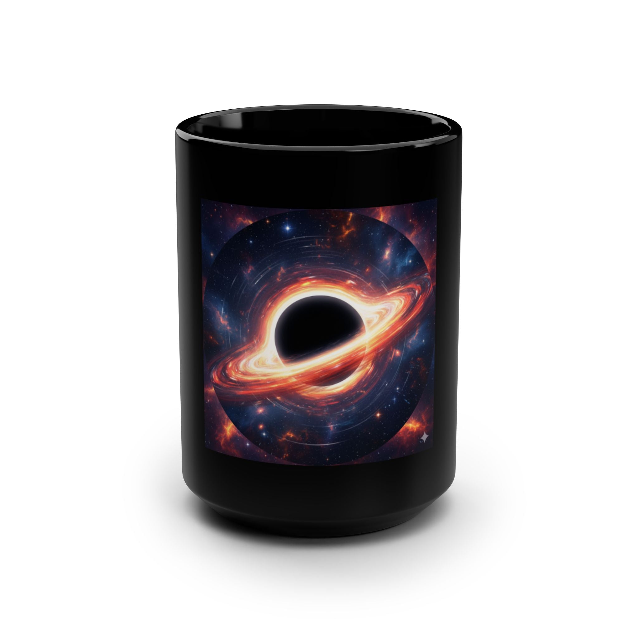 Galaxy Black Ceramic Coffee Mug Design-(15oz)