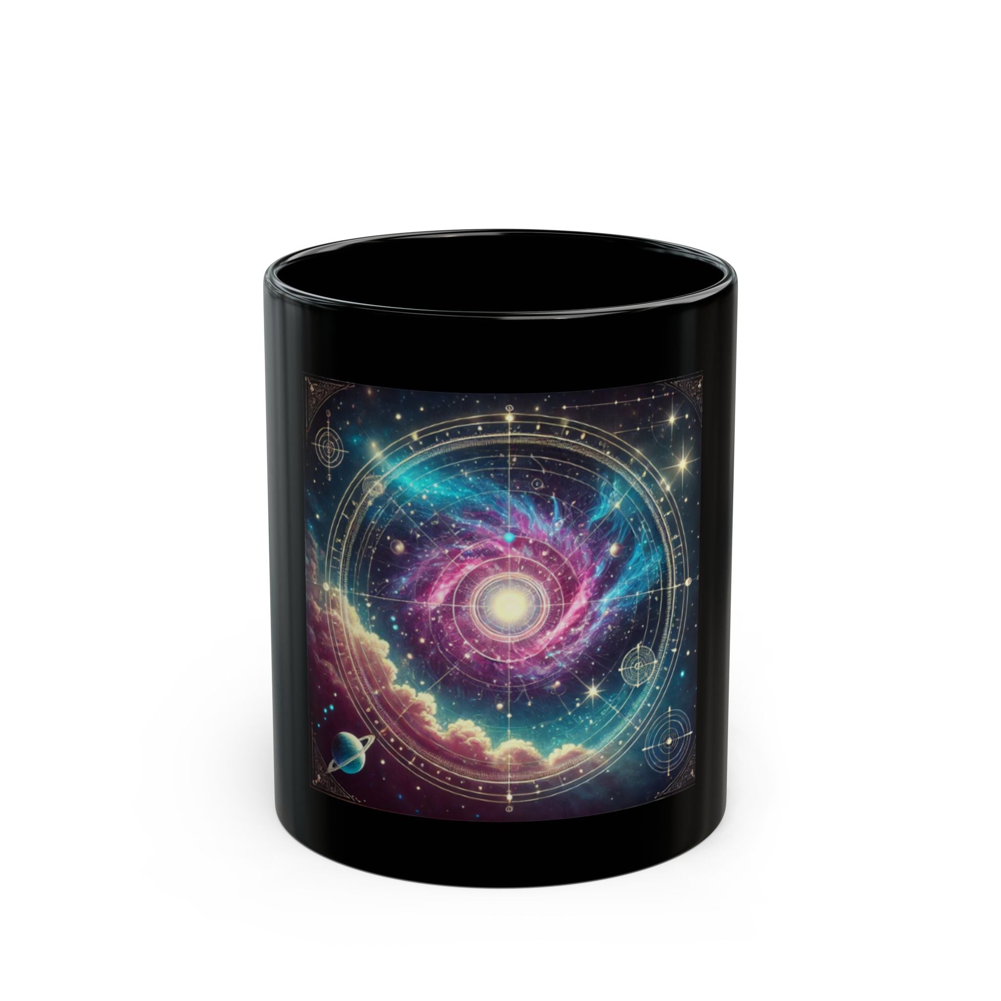 Galaxy Black Ceramic Coffee Mug Design (11oz, 15oz)