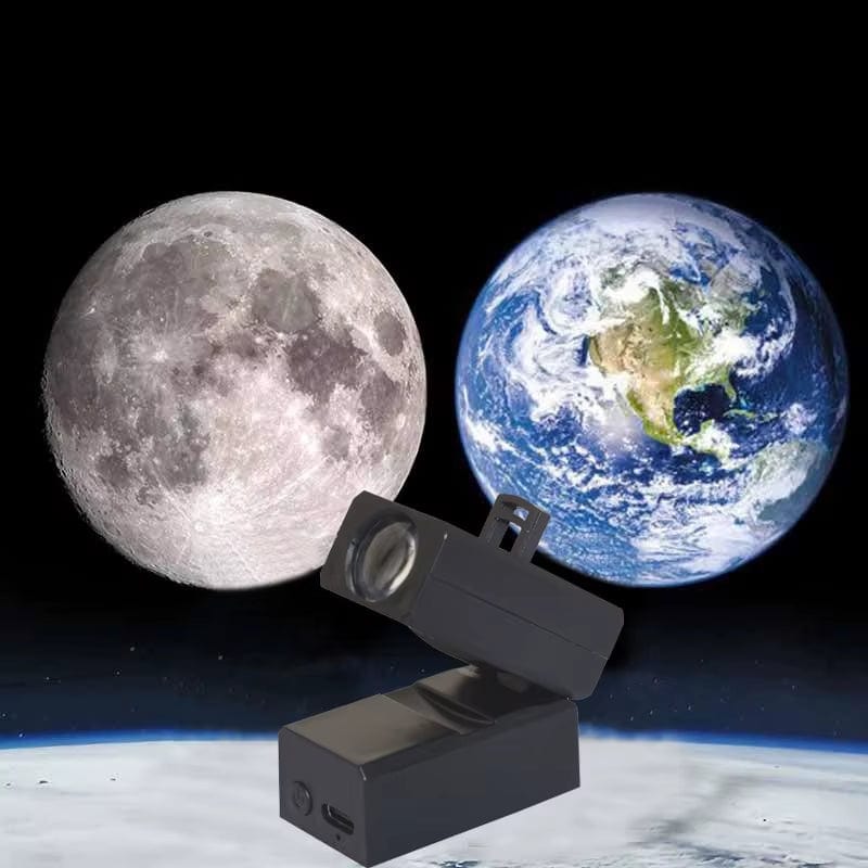 Earth Moon Light Ins Moon Projector Light Starry Sky Projector Rotate Planetarium Lamp Wall Lights Room Decor Led Night Light