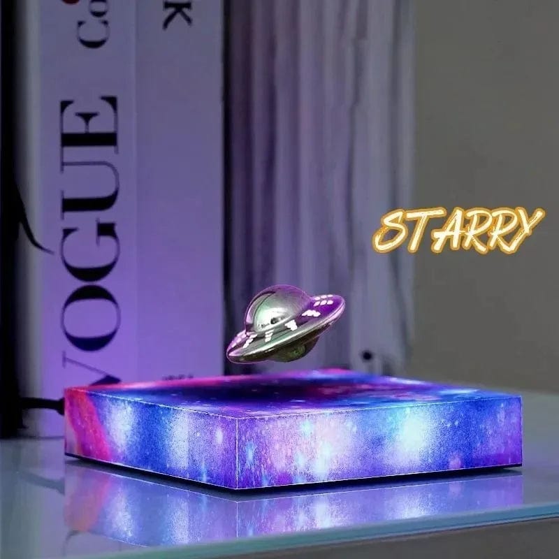 Creative Maglev Ornament UFO Starry Sky Light Universal Rotation Colorful Lighting Office Home Desktop Decoration Gift