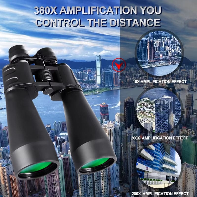 10-380X100 Powerful Binoculars Long Range Telescope Zoom HD BAK4 High Magnification Professional Monocular for Hunting Tourism