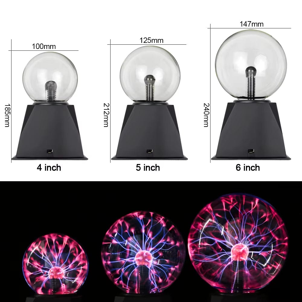 Magic Crystal Plasma Ball Lamp 3/4/5/6/8 Inch LED Night Light Kid Birthday Christmas Gift Lighting Bedroom Decor Novelty Lamp