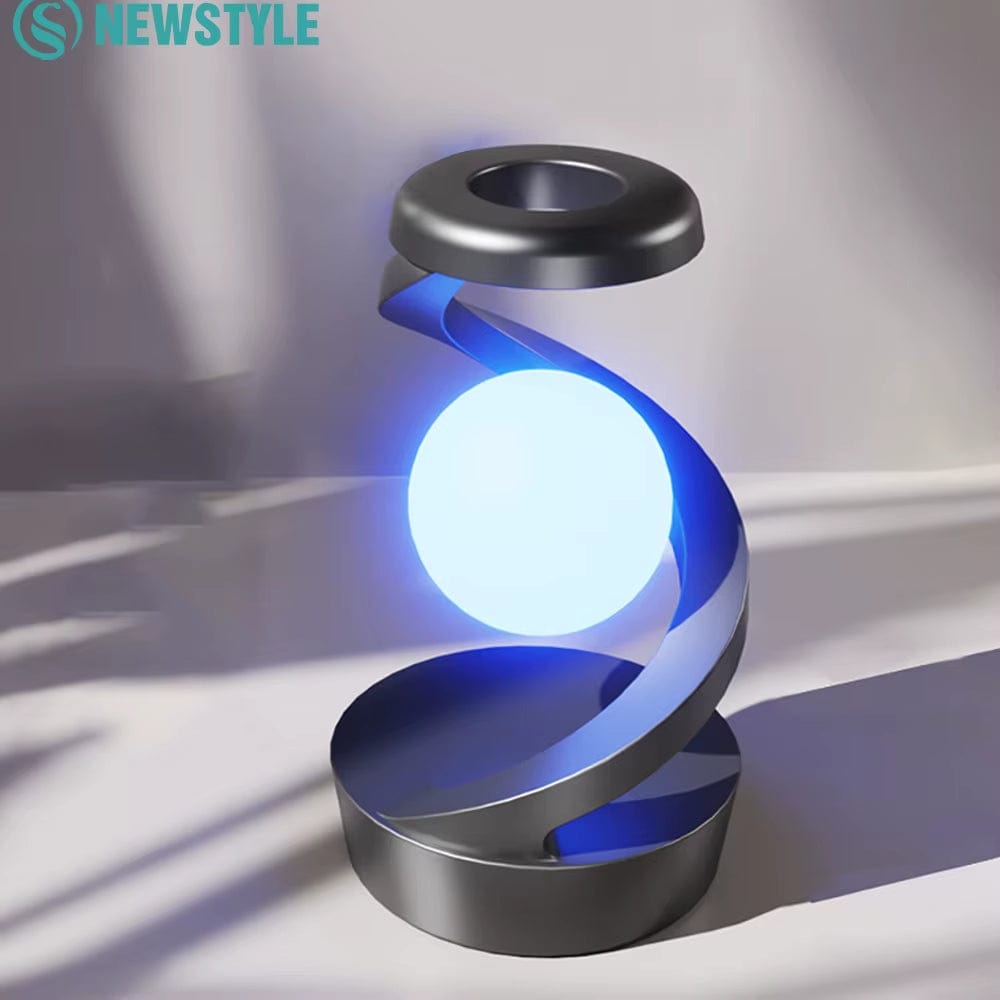 LED 360° Rotating Night Light with Wireless Charger Cordless Desk Lamp Rechargeable LED Levitating Night Light for Living Room