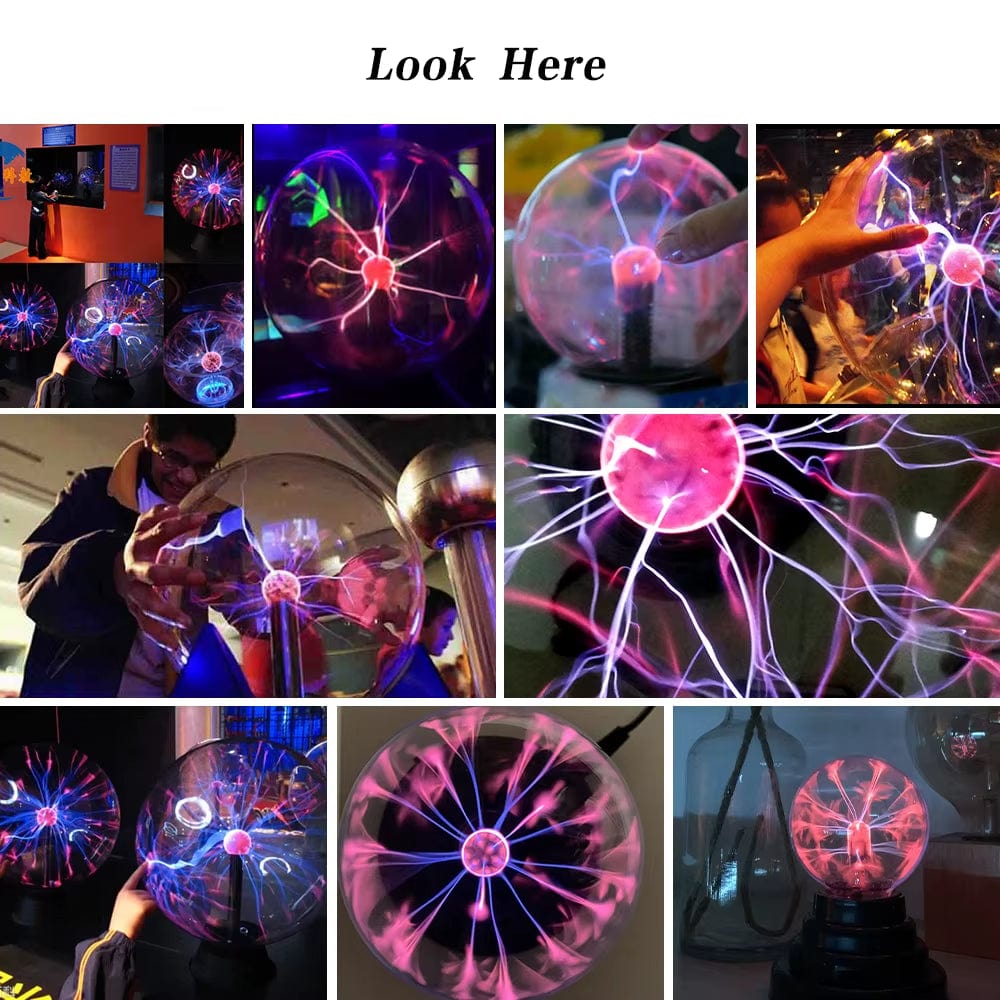 Magic Crystal Plasma Ball Lamp 3/4/5/6/8 Inch LED Night Light Kid Birthday Christmas Gift Lighting Bedroom Decor Novelty Lamp