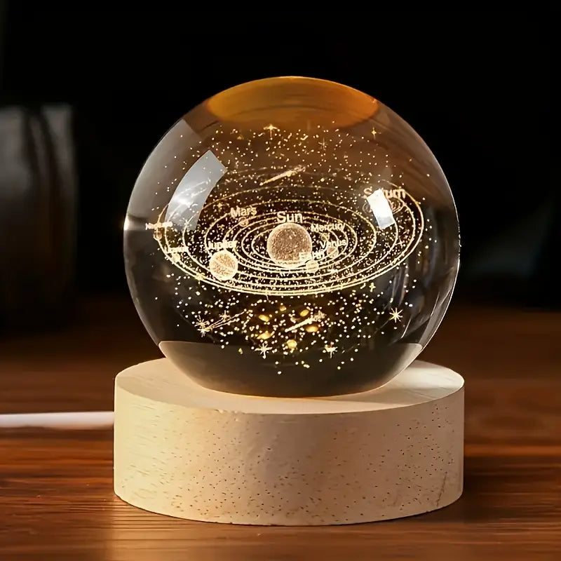 Glow In The Dark 3D Galaxy Crystal Ball Lamp
