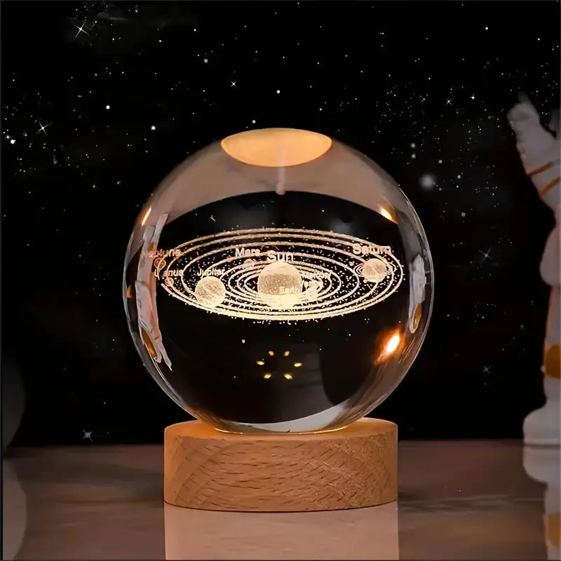 Glow In The Dark 3D Galaxy Crystal Ball Lamp
