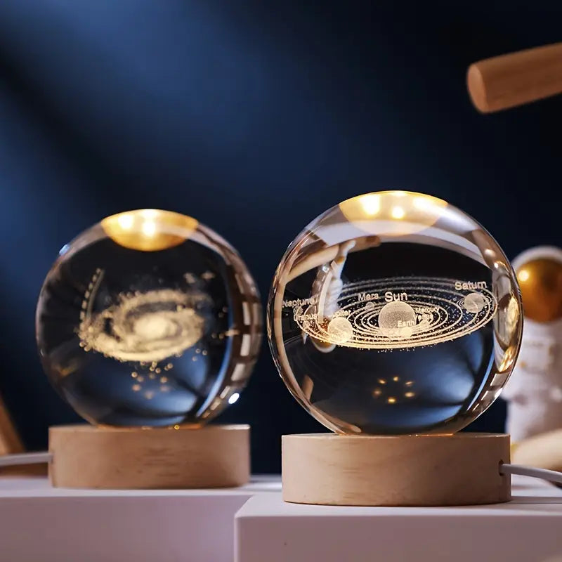 Glow In The Dark 3D Galaxy Crystal Ball Lamp