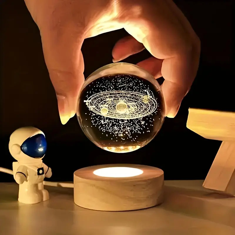 Glow In The Dark 3D Galaxy Crystal Ball Lamp