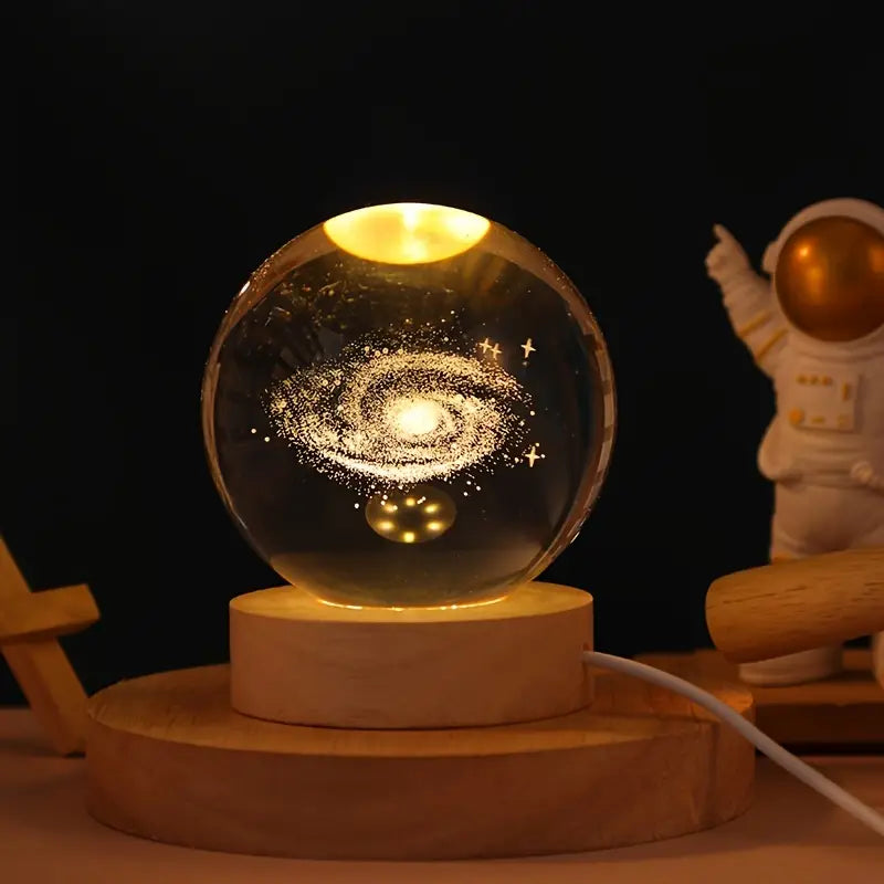 Glow In The Dark 3D Galaxy Crystal Ball Lamp