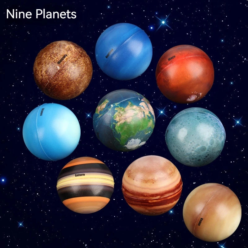 9Pcs Simulation the Solar System Plastic Cosmic Planet System Universe Model Figures Teaching Materials Science Educational Toys