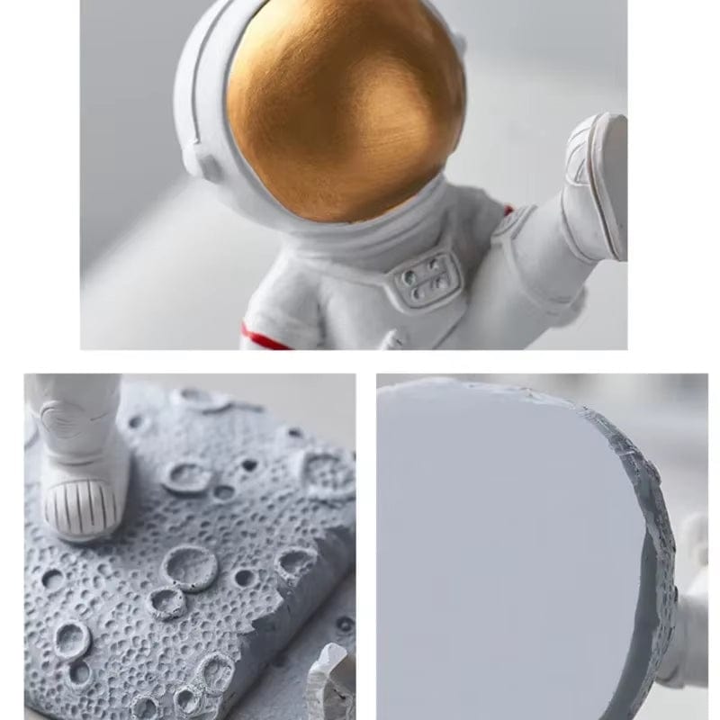 Nordic Astronaut Phone Stand - Spaceman Desk Holder for Office Decor, Cute Mobile Bracket, Unique Gift for Men/Kids