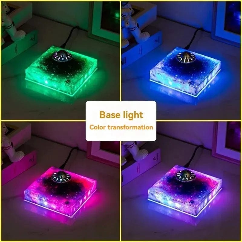 Creative Maglev Ornament UFO Starry Sky Light Universal Rotation Colorful Lighting Office Home Desktop Decoration Gift