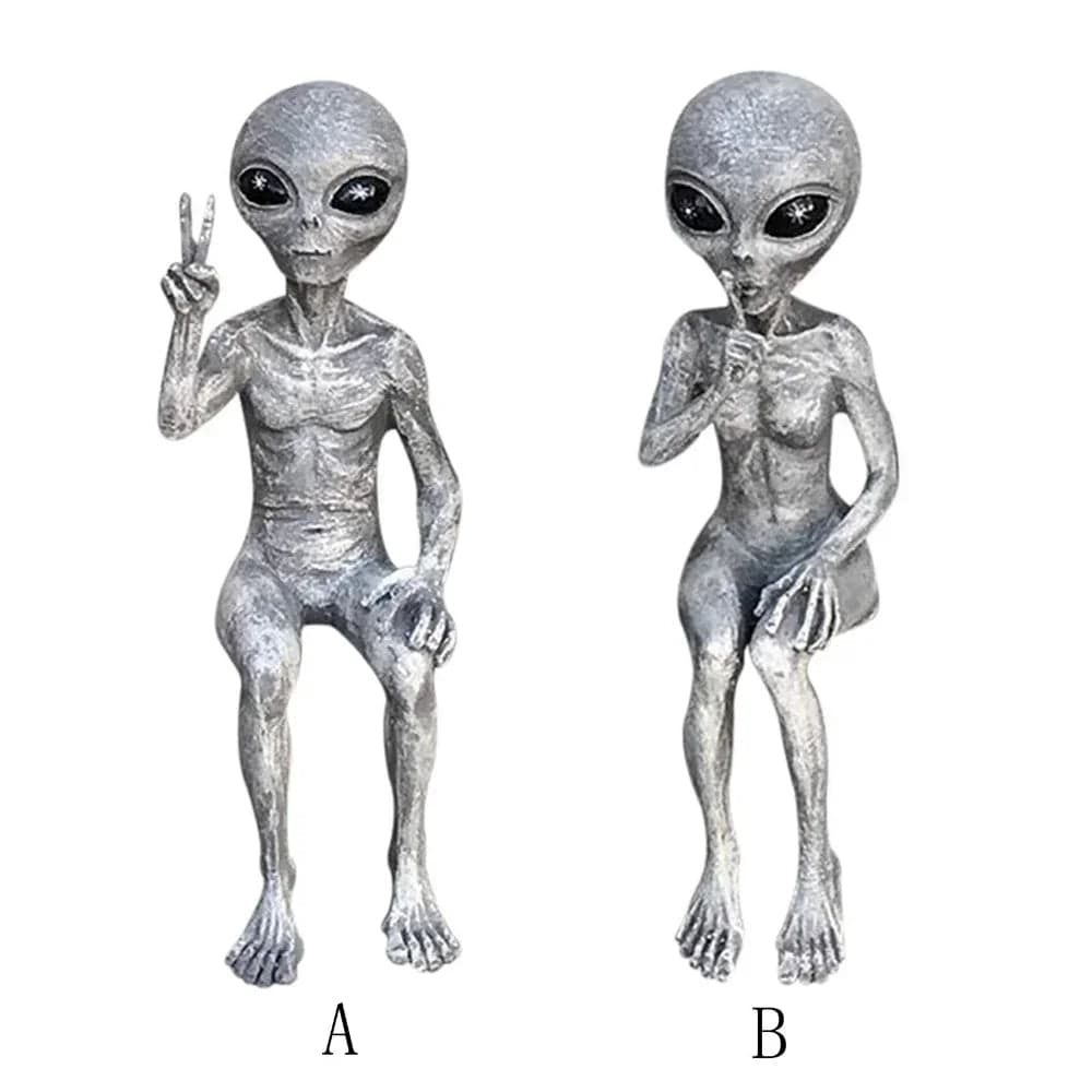 New Outer Space Alien Accessories Statue Martians Garden Figurine Set for Home Indoor Outdoor Decoration Courtyard Ornaments
