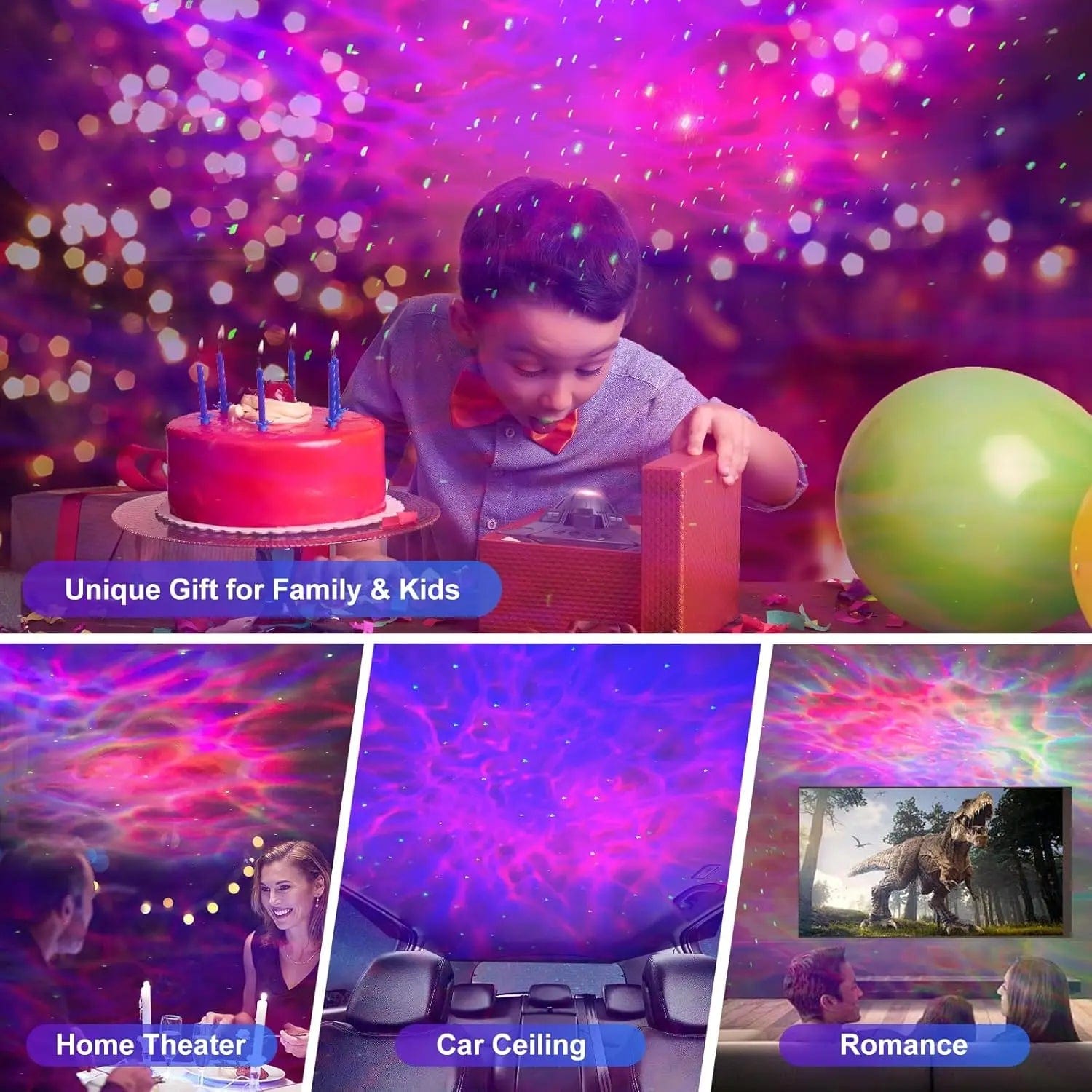 UFO Galaxy Projector, Star Projector, Led Lights for Bedroom, Night Light for Kids or Adults Room Decor, Game Room