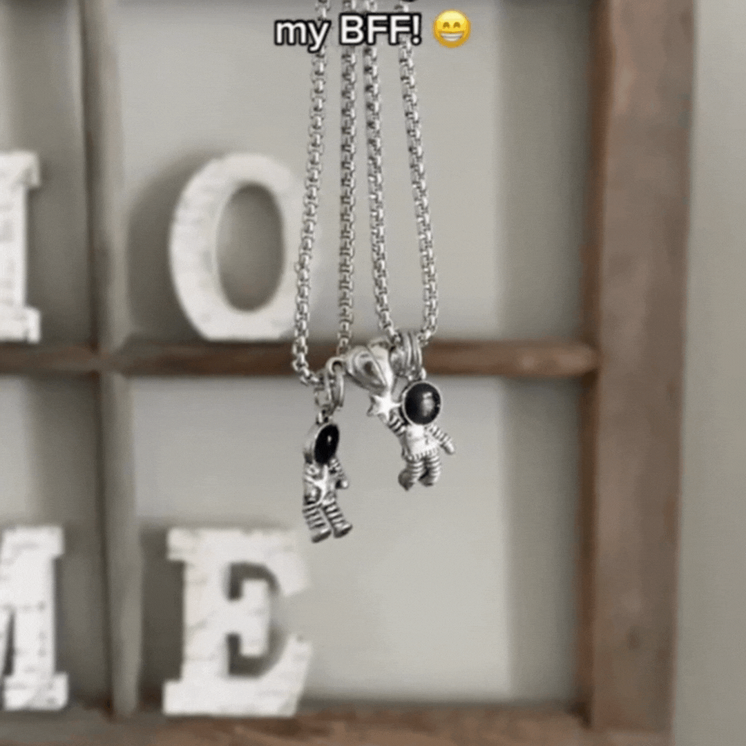 Cute Stylish Astronaut Themed Stainless Steel Necklace Pendant