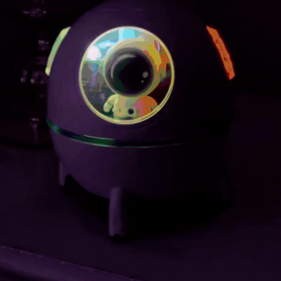 Creatively Designed Space Capsule Air Humidifier With LED Lights