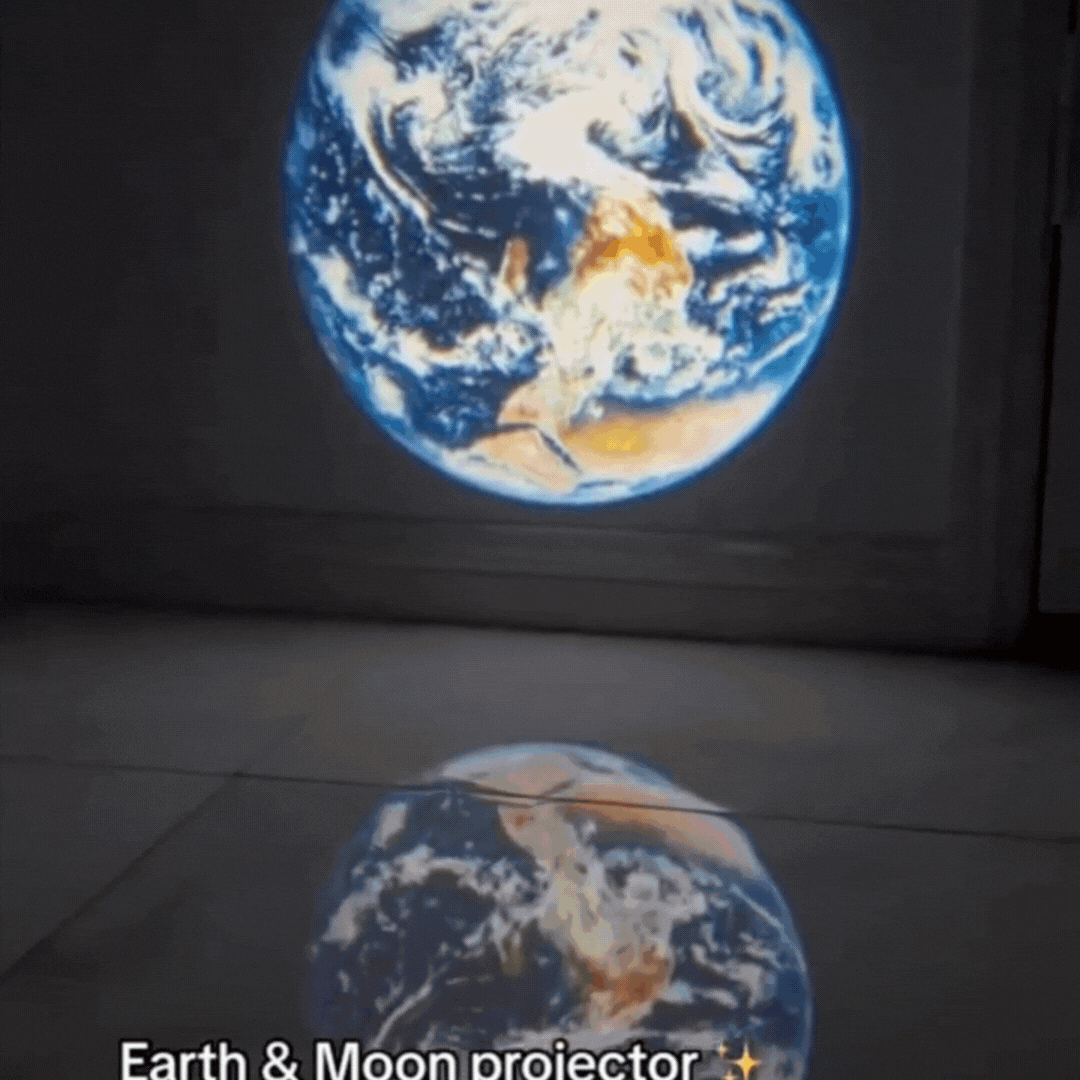 Captivating Stunning Earth  & Moon Galaxy Light Projector