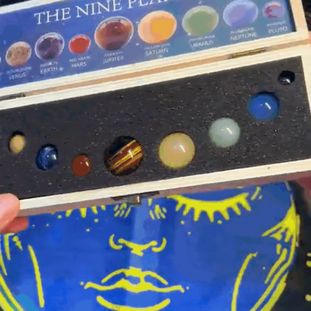 Creative Design 9 Planets Solar System Crystal Pebble Stones