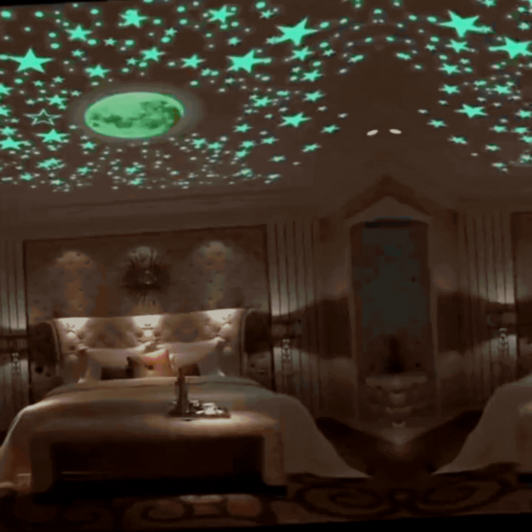 Captivating Immersive LED Glow In The Dark Planet Wall Stickers
