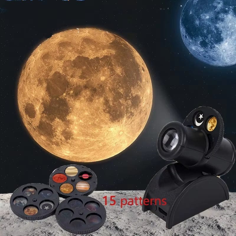 Earth Moon Light Ins Moon Projector Light Starry Sky Projector Rotate Planetarium Lamp Wall Lights Room Decor Led Night Light